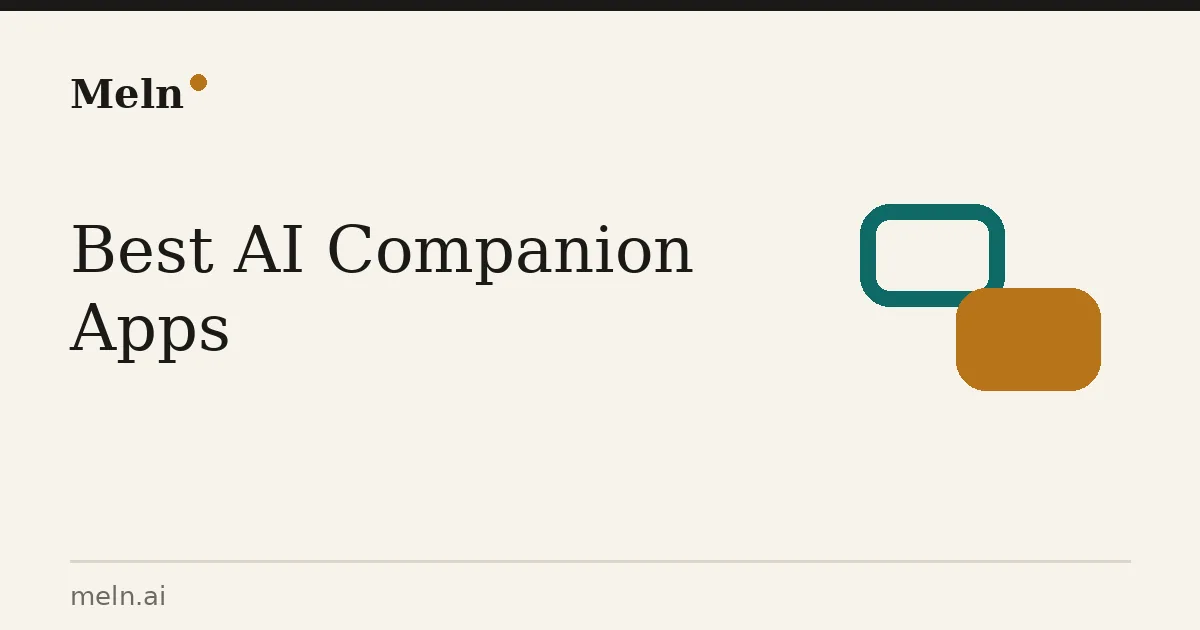 Best AI companion apps guide