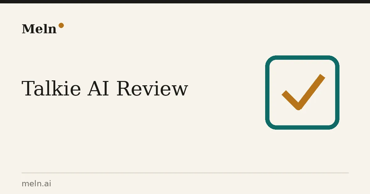 Talkie AI homepage