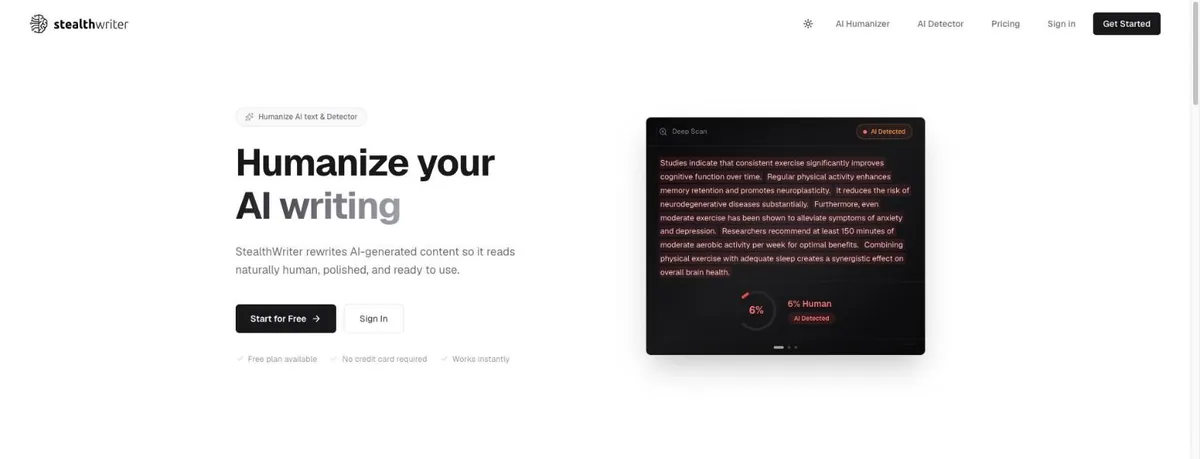StealthWriter homepage